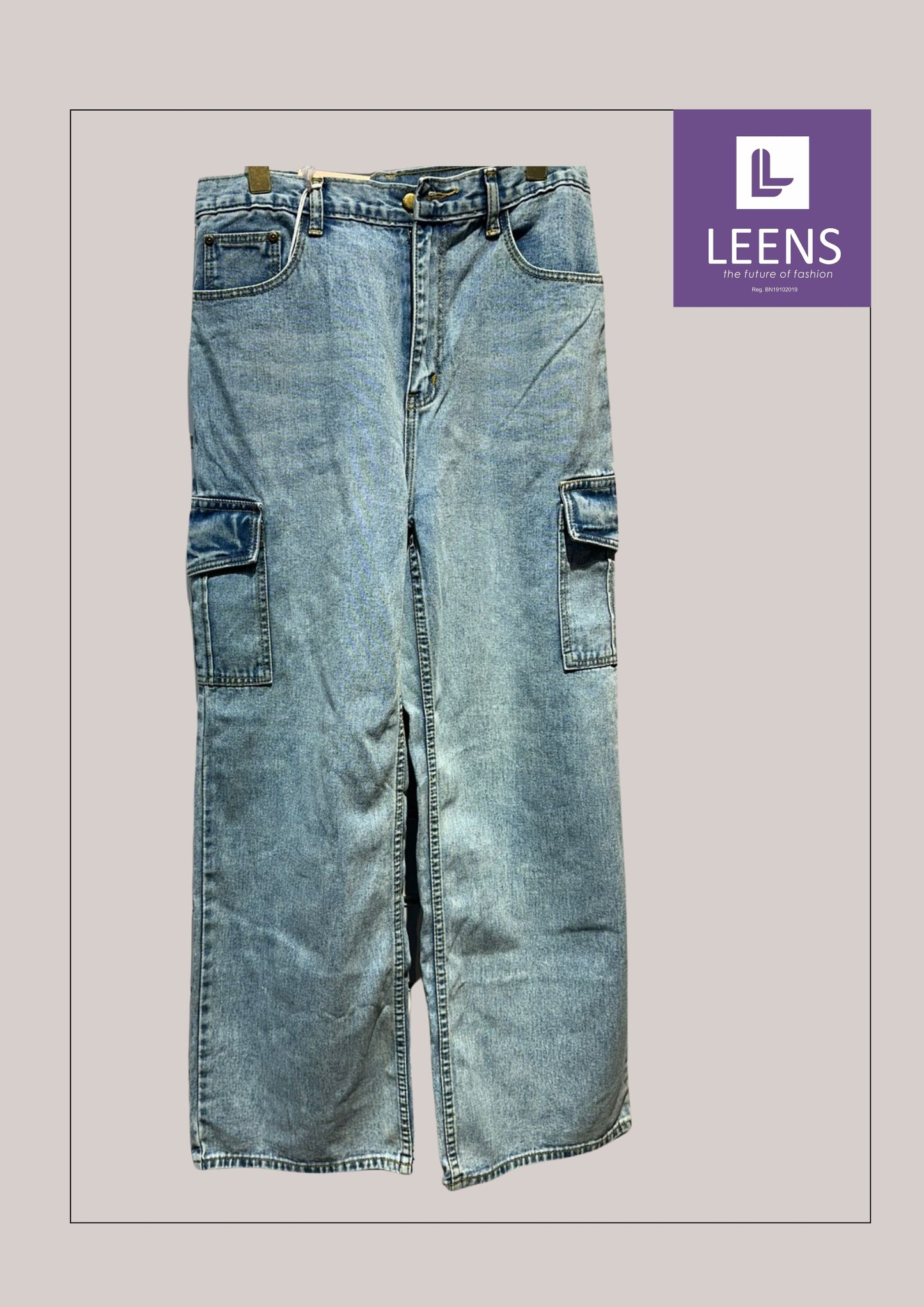 Womens Cargo Denim Jeans #1631