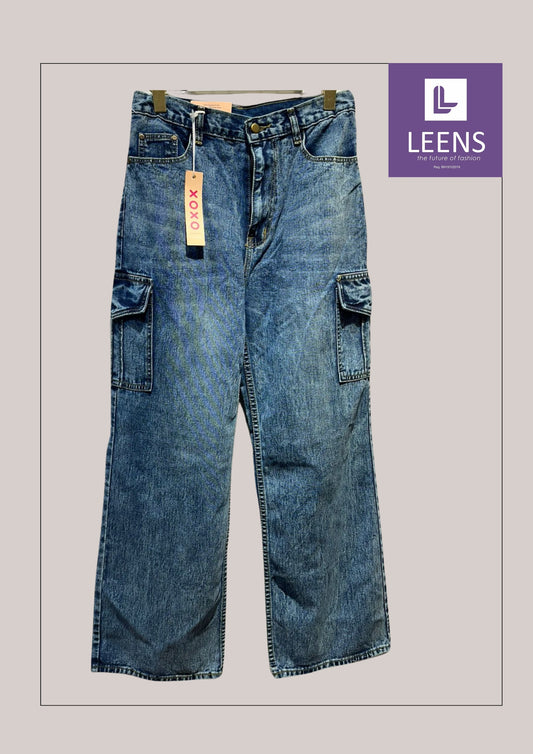 Womens Cargo Denim Jeans #1631