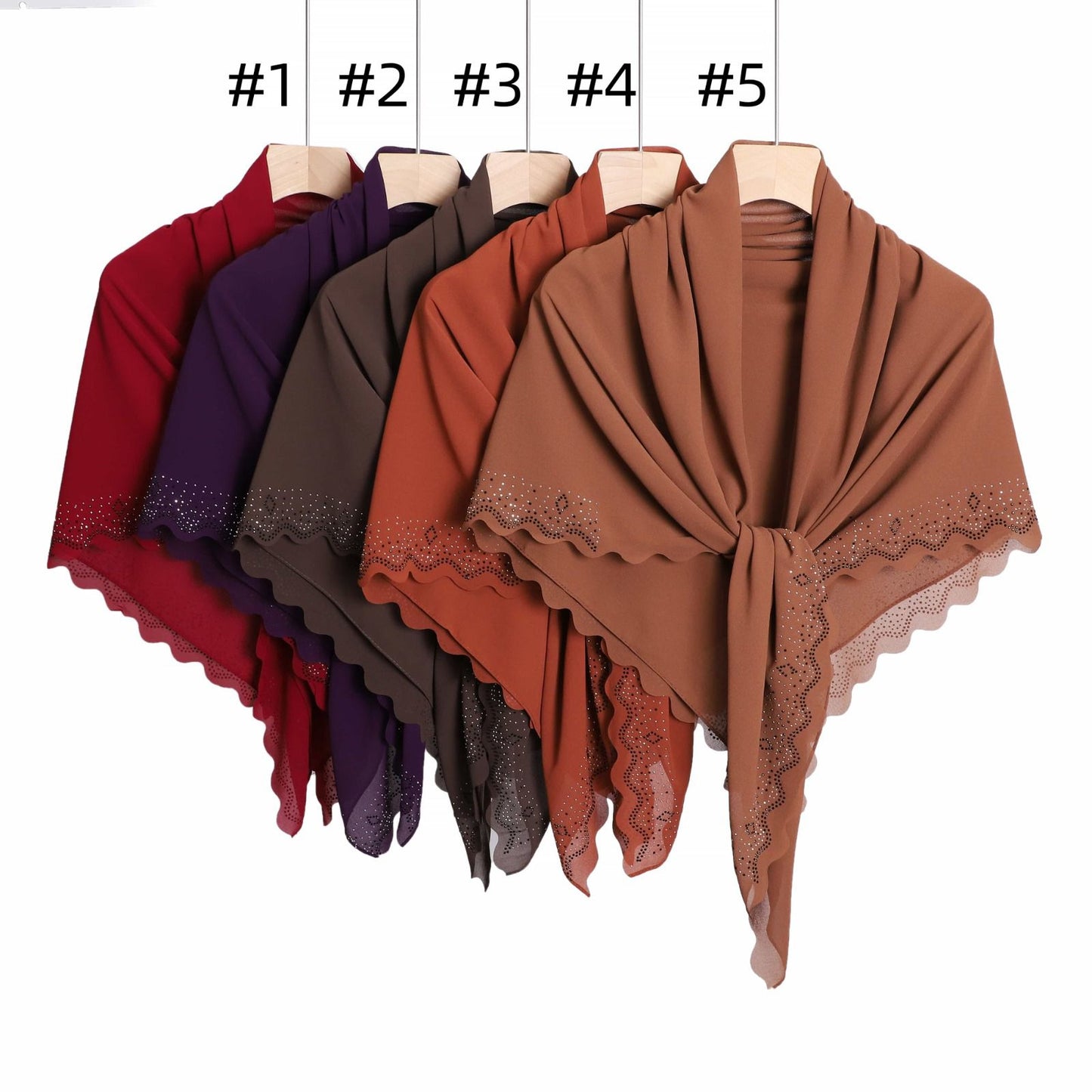 Scarf rhinestone 115cm #2285
