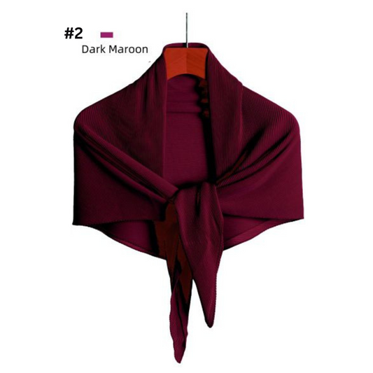 Pleated Plain Chiffon Scarf #1623