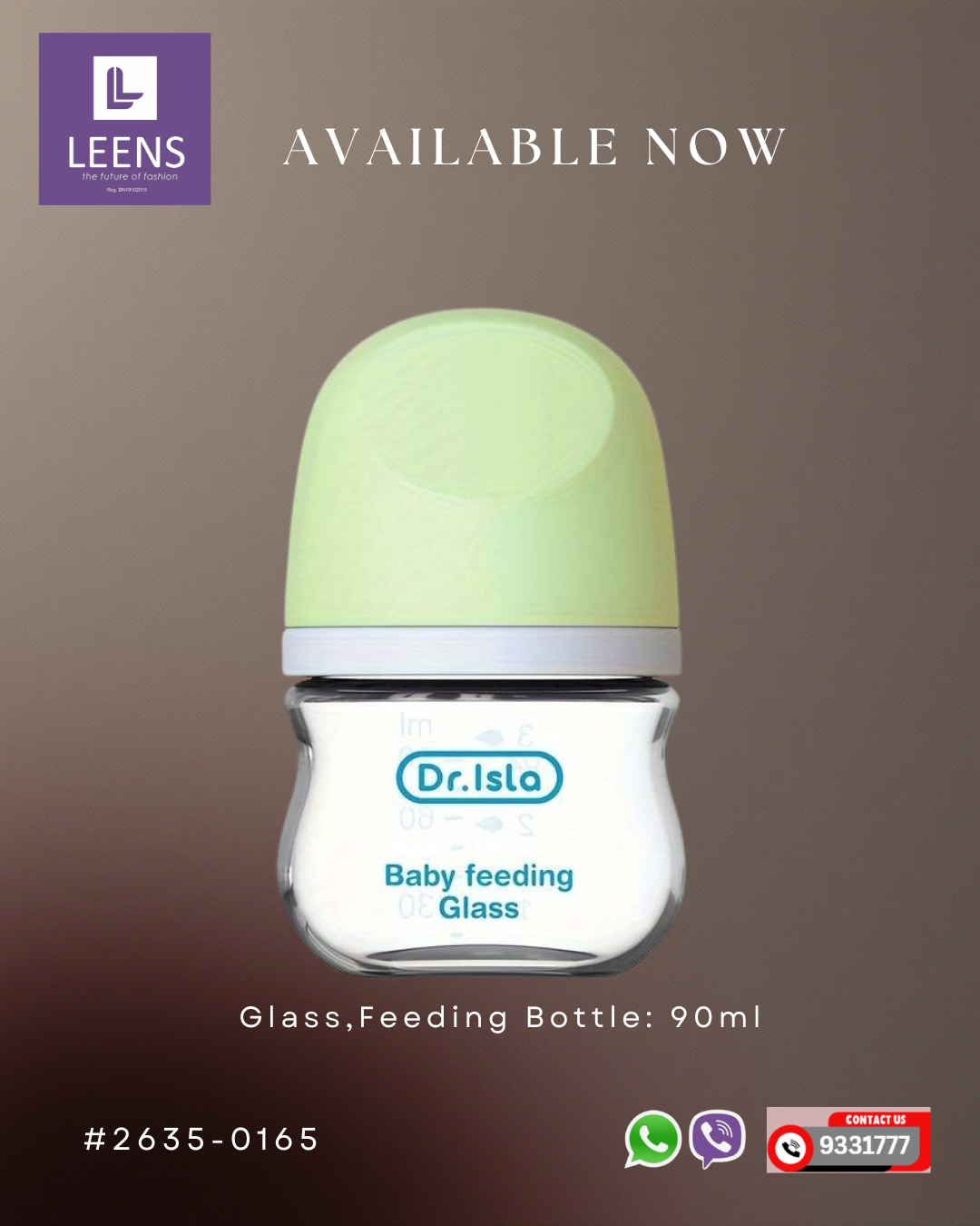 Glass, Feeding Bottle 90ml #2635