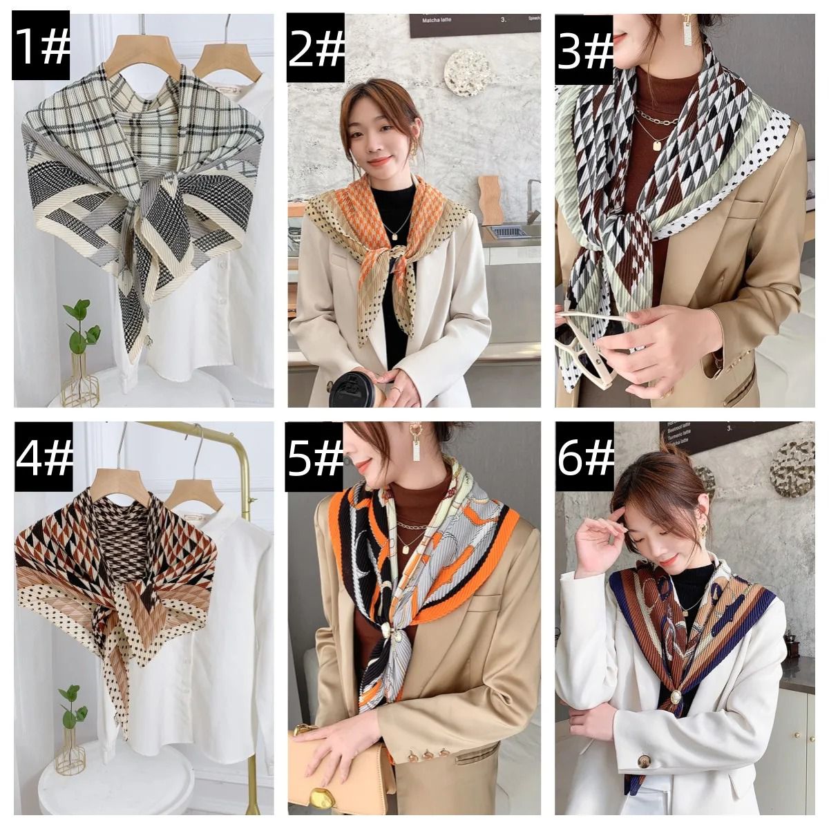 Scarf Pleated Cotton Viscose #2284