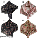 Scarf Pleated floral  #2286