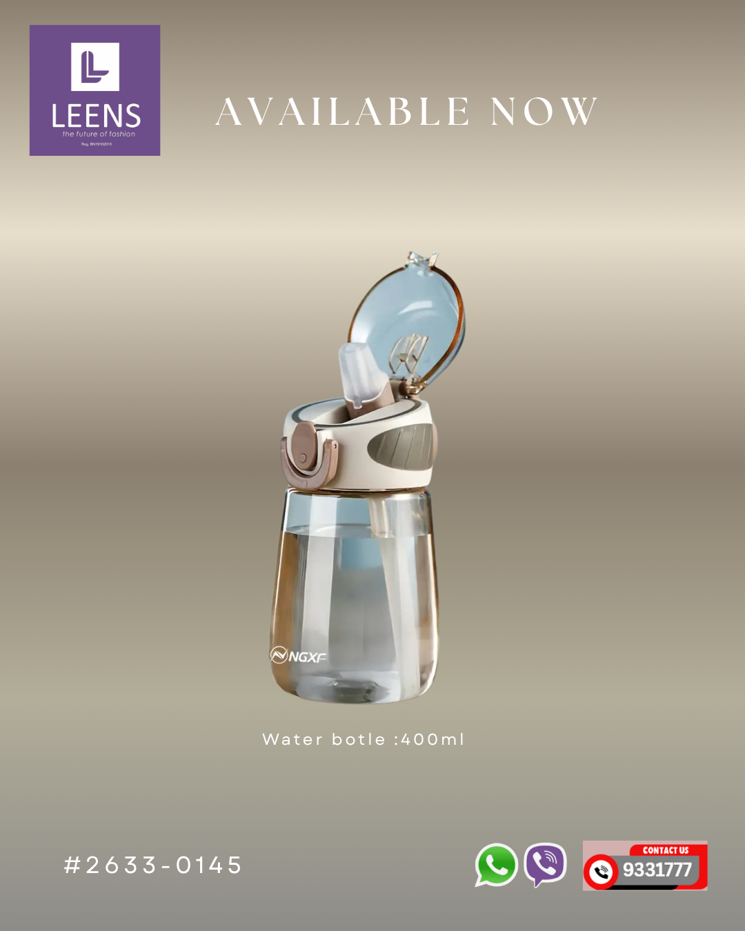 Water bottle -400ml #2633