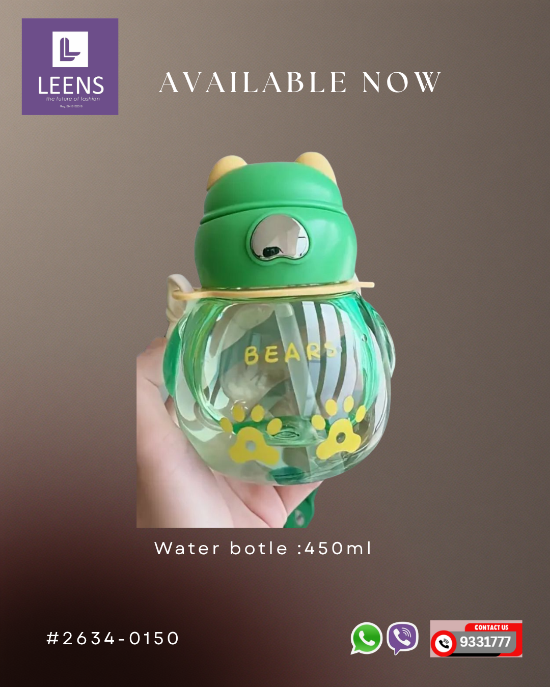 Water bottle -450ml #2634